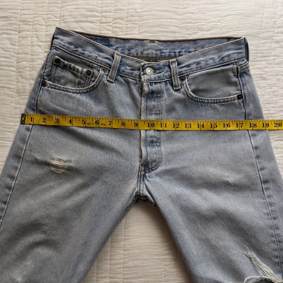 Levi's 501 Vintage Straight Leg Jeans 90s Light Wash COPY - Picture 5 of 16
